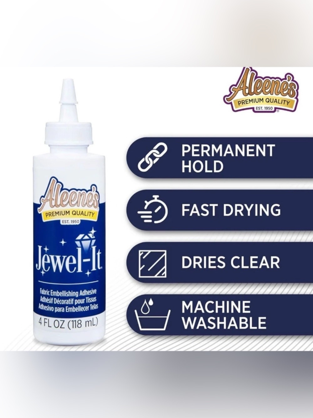 2 for $30 | Aleene's Jewel-It Embellishing Fabric Adhesive 4 fl oz